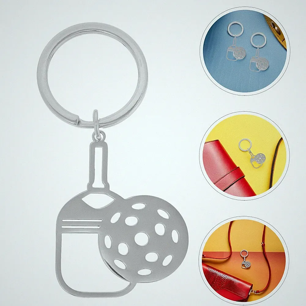 2 Pickleball-Schläger-Schlüsselanhänger-Dekoration – Mini-Schläger aus