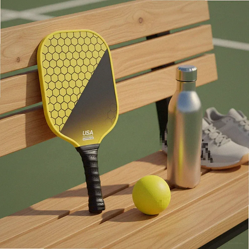 2 Schläger Fiberglas Pickleball-Schläger schweißabsorbierend für Outdoor