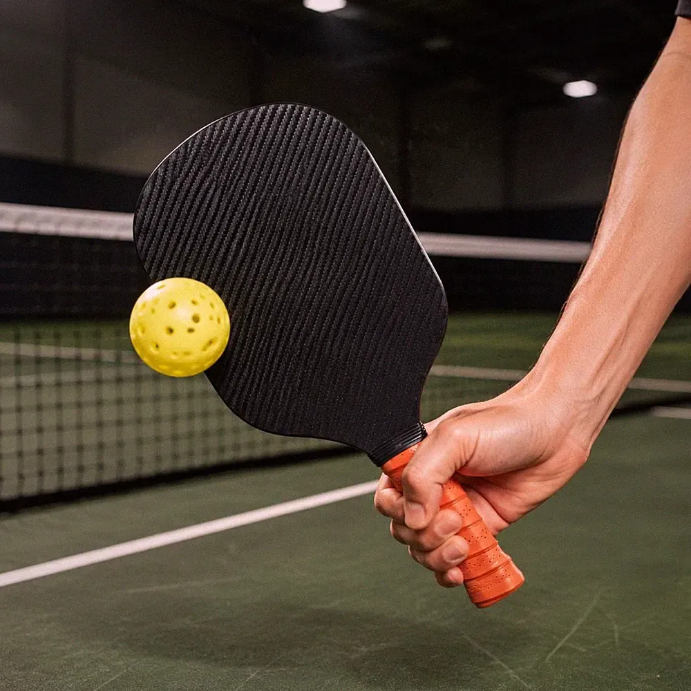 2 Schläger Pickleball-Schläger Karbonfaser Ballschläger randloses Design