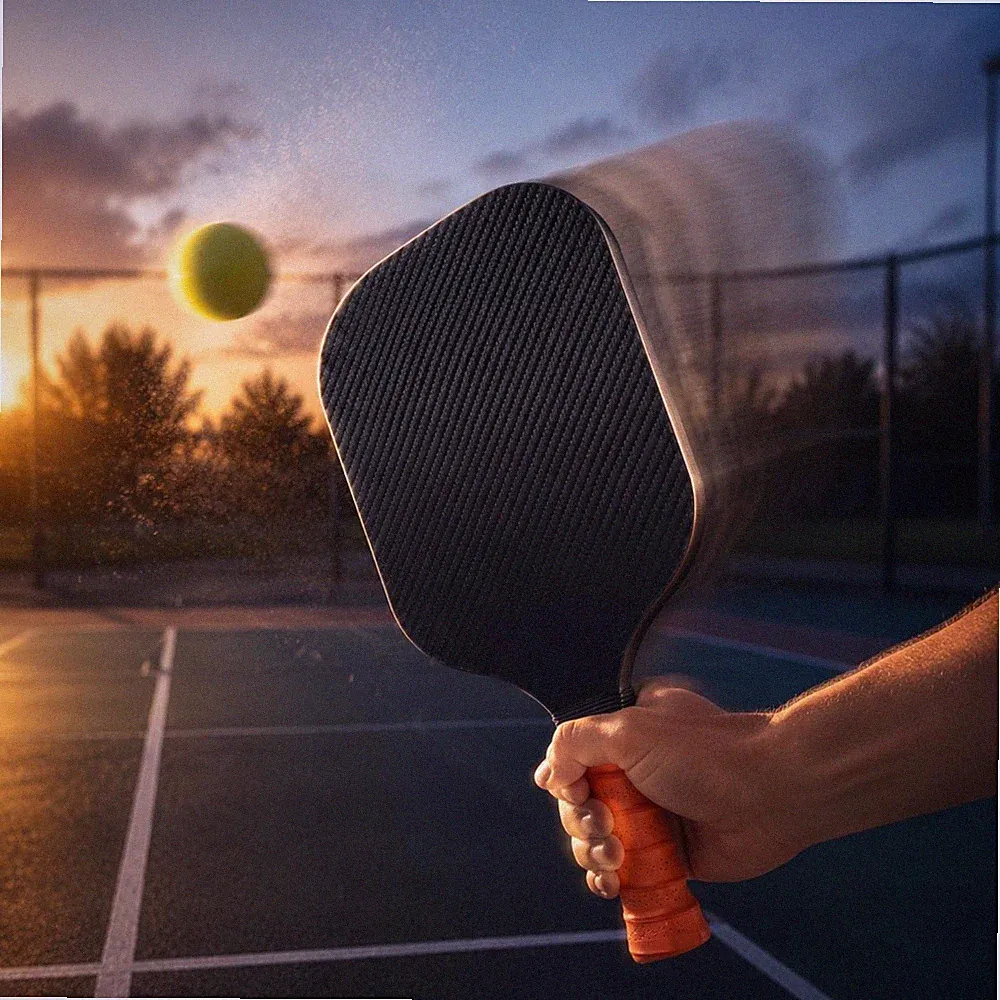 2 Schläger Pickleball-Schläger randloses Design Ballschläger leicht für Profis