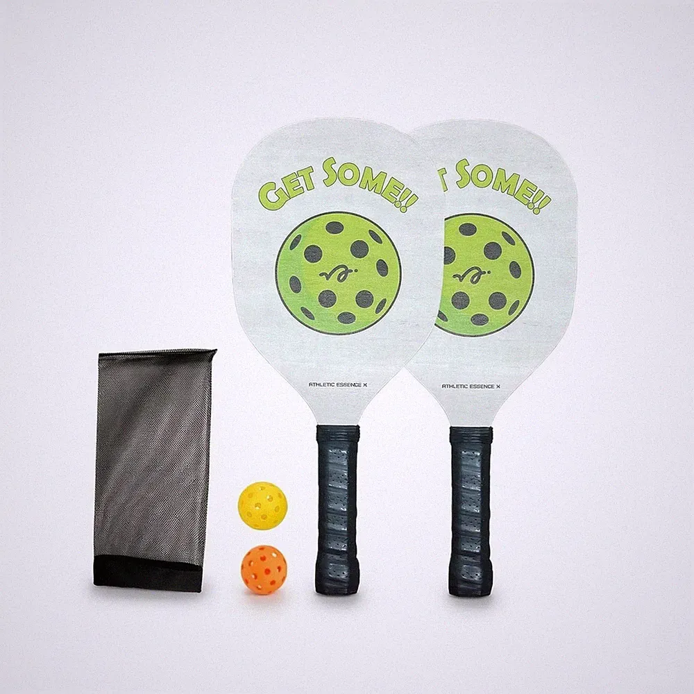 2 Set Pickleball-Set tragbar Pickleball-Schläger mit Tragetasche haltbar