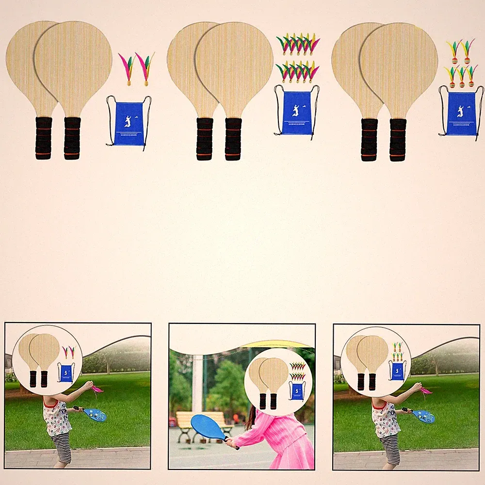 2 stück Kinder Badminton Paddle Set Praxis Pickleball für Gym Indoor Familie
