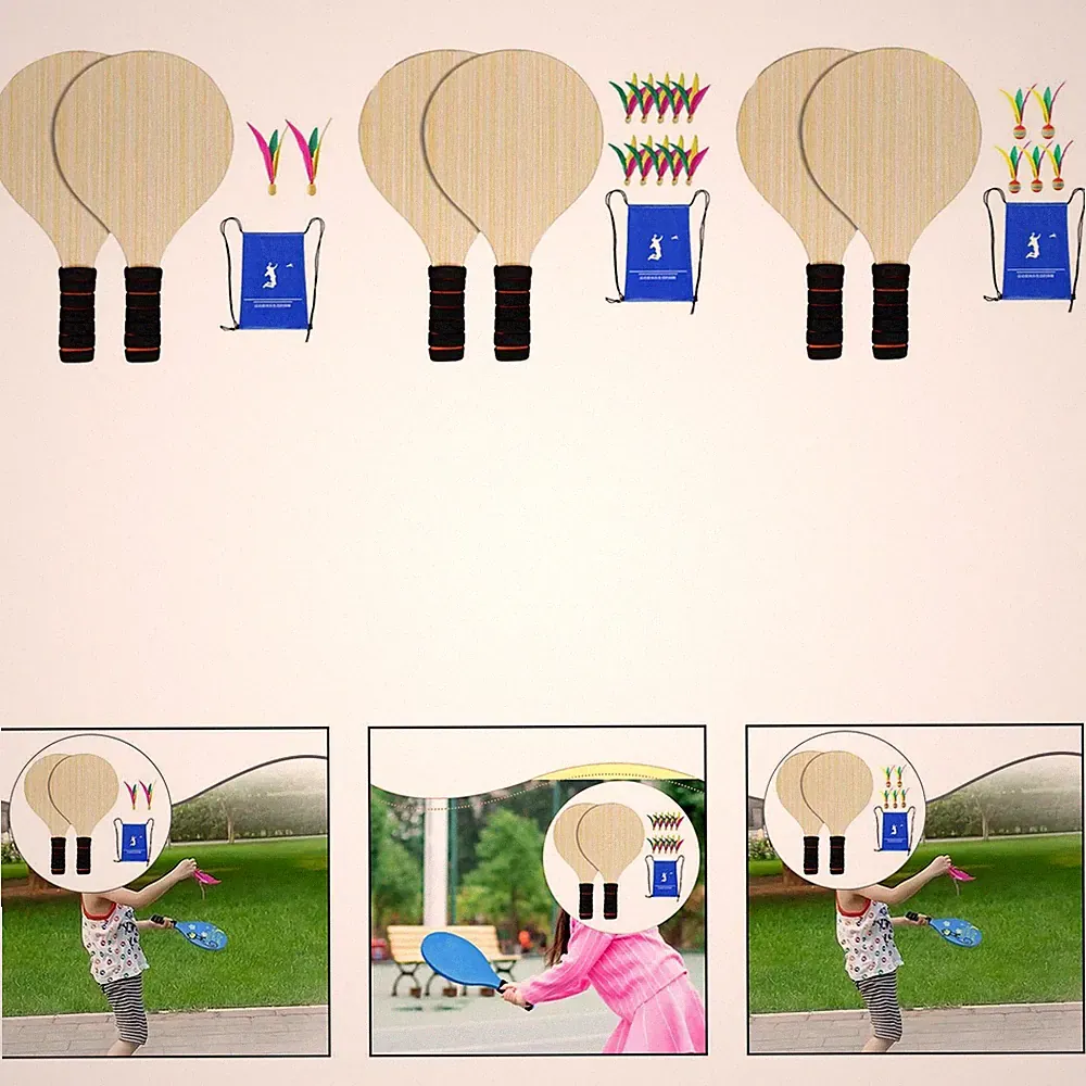 2 stück Kinder Badminton Paddle Set Spiel Pickleball für Outdoor Strand