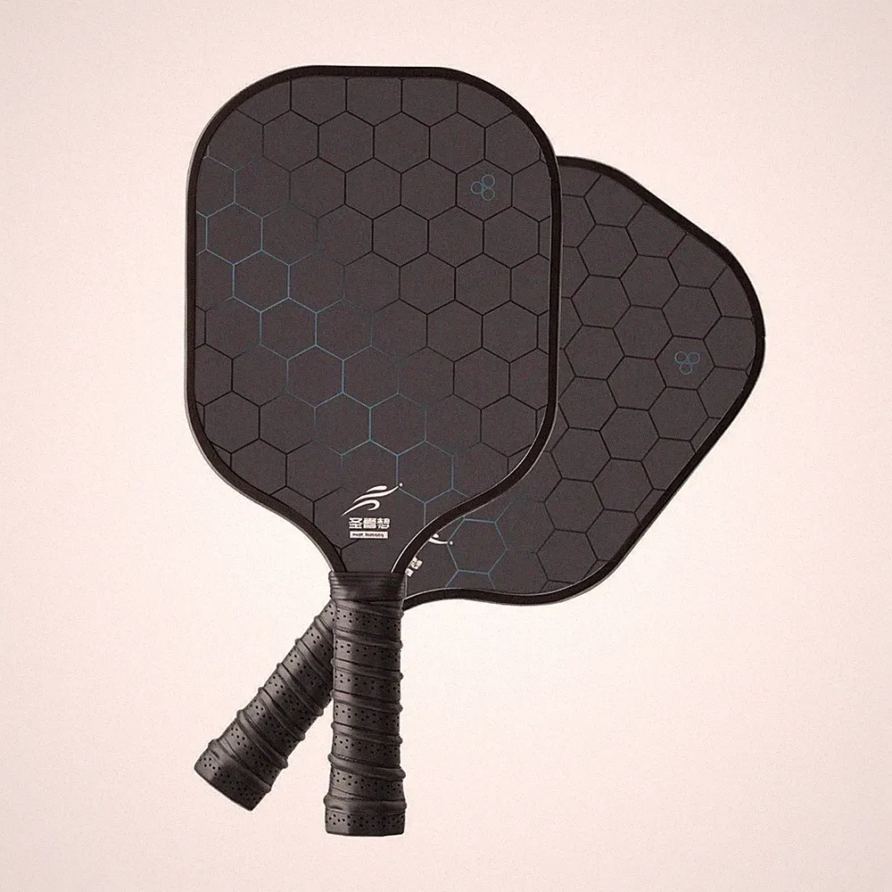 2 Stück Pickleball-Schläger mit Griffband ergonomisch Schlägerset für Anfänger