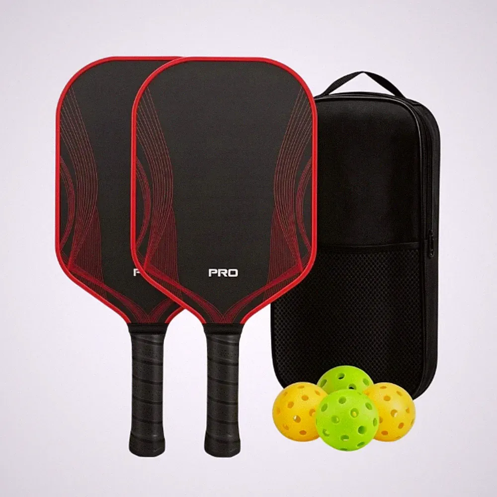 2 Stück Pickleball-Schlägerset mit Tasche und Bällen leicht für Training
