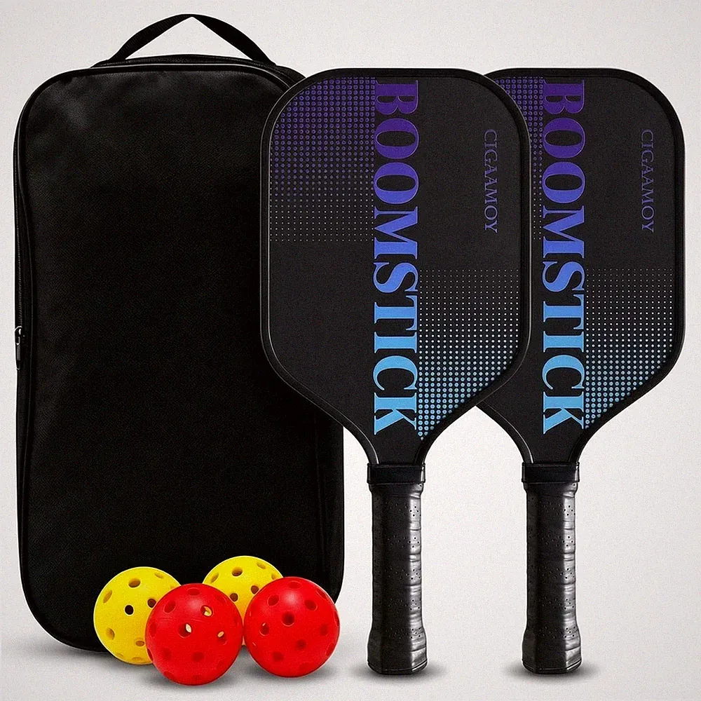 2 Stück Pickleball-Set 16mm Pickleball-Schläger mit Tasche kontrollstark