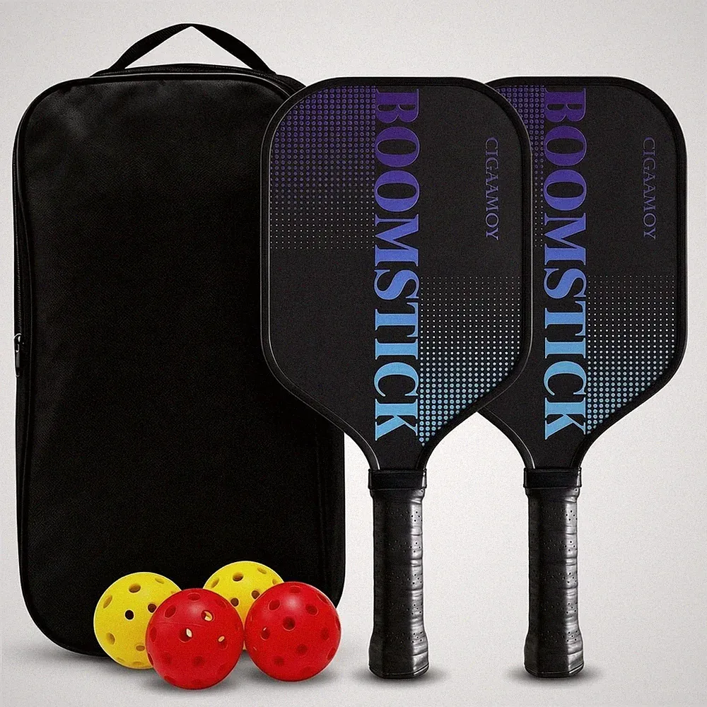 2 Stück Pickleball-Set Carbon Schlägerset Leicht für Outdoor, Park