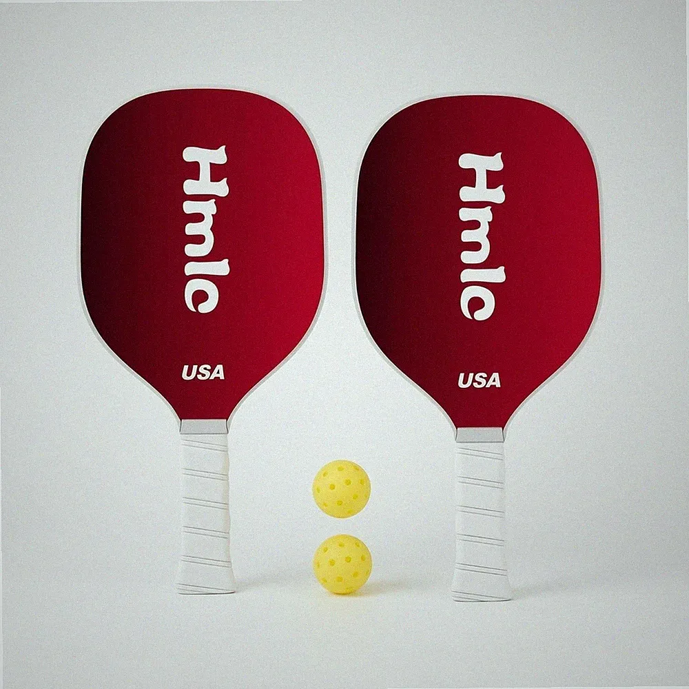 2 Stück Pickleball-Set mit Bällen handlich Pickleball-Schläger breit für Garten