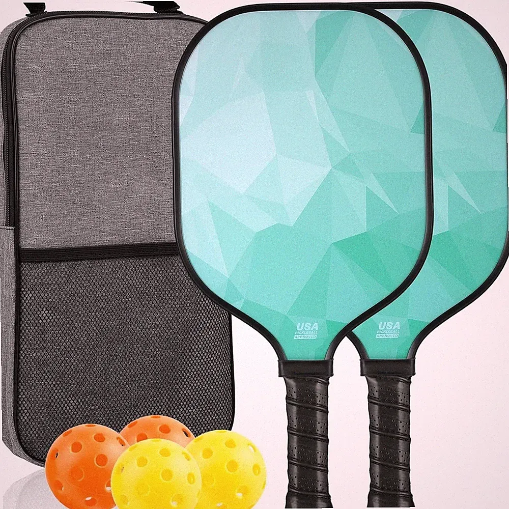 2 Stück Pickleball-Set mit Tasche Composite Schlägerset Indoor-Geeignet für