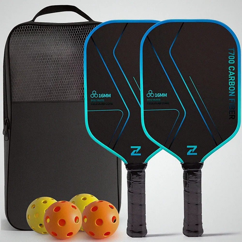 2 Stück Pickleball-Set mit Tasche T700 Carbon Sportset 16mm für Reisen