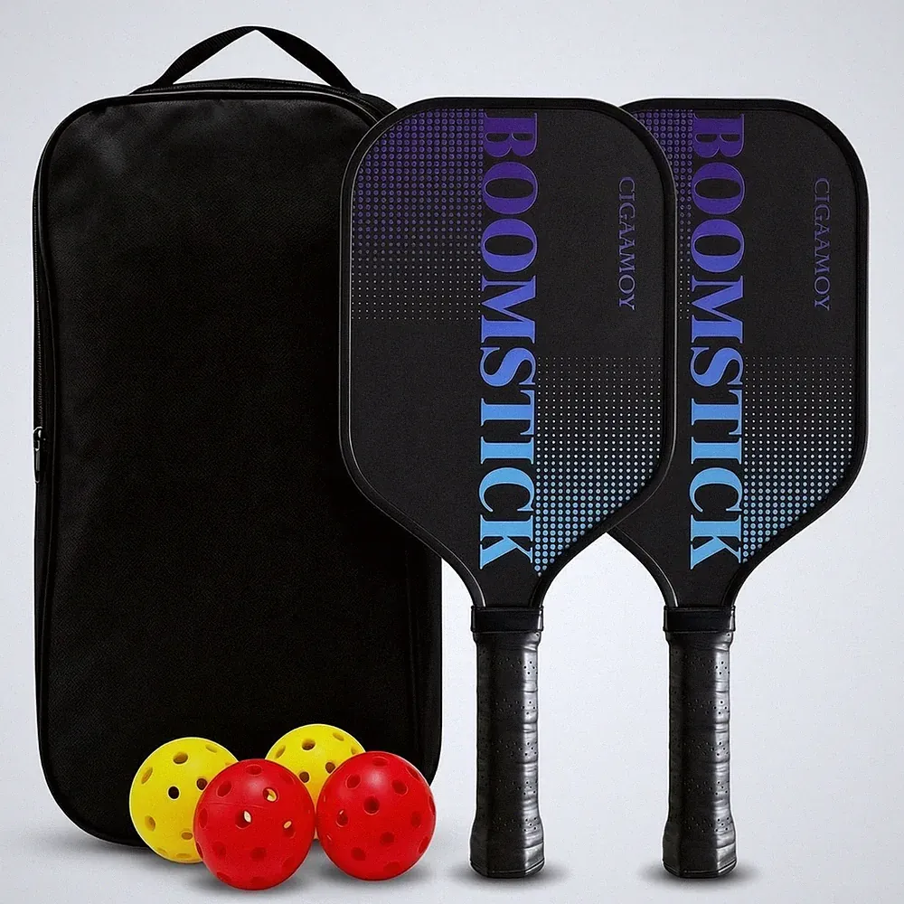 2 Stück Pickleball-Set rutschfest Schlägerset strukturiert für Outdoor, Park