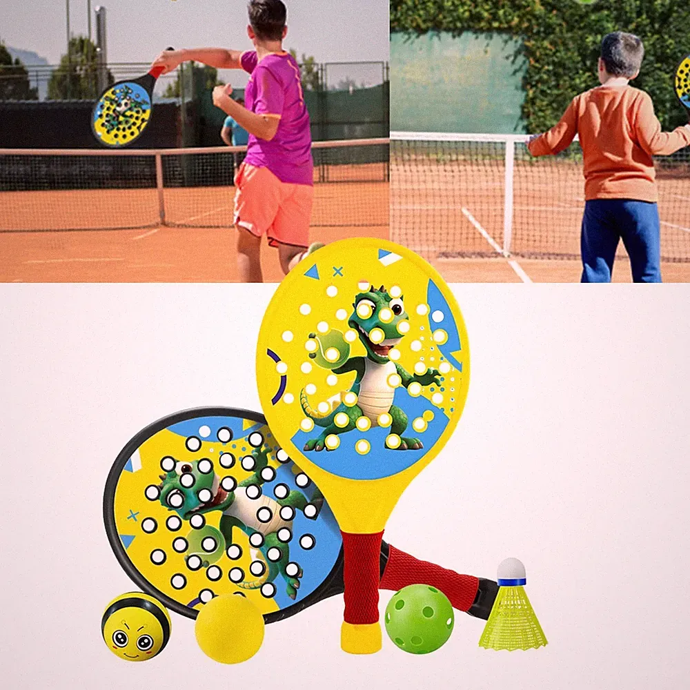 2pcs Kinderpadelschläger Paddel -Tennisschläger für Junior Children Training