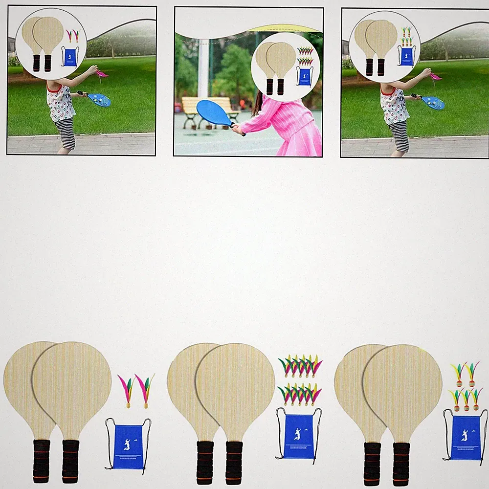 2x Kinder Badminton Paddle Set Professionelle Pickleball für Gym Garten
