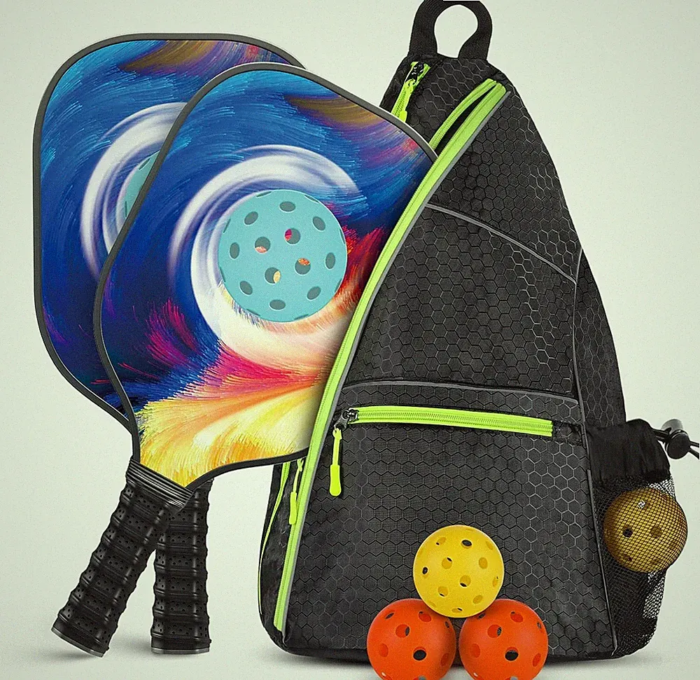 Achiou Pickleball Paddel Set - Hochleistungs-Fiberglas-Oberfläche, leichte
