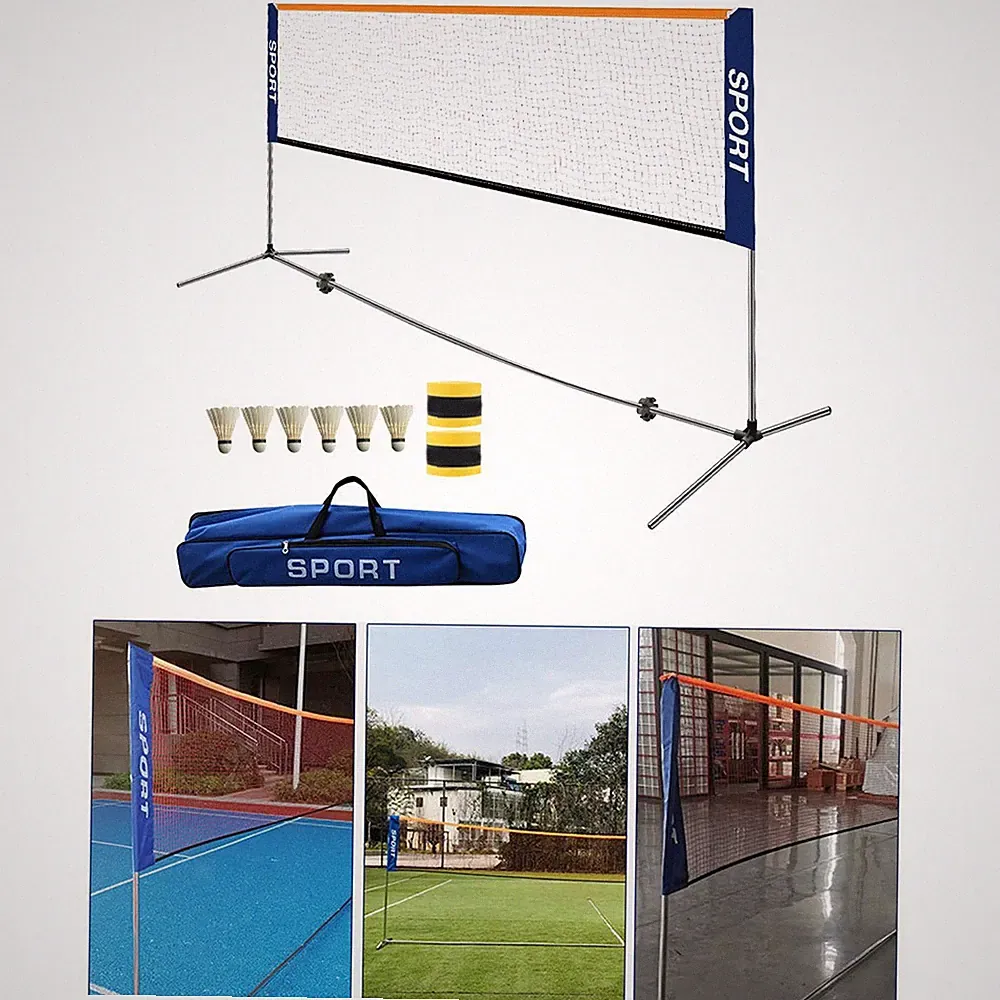 Badminton Pickleball Net Set Multifunktional 6 Badminton Für Fußball Indoor