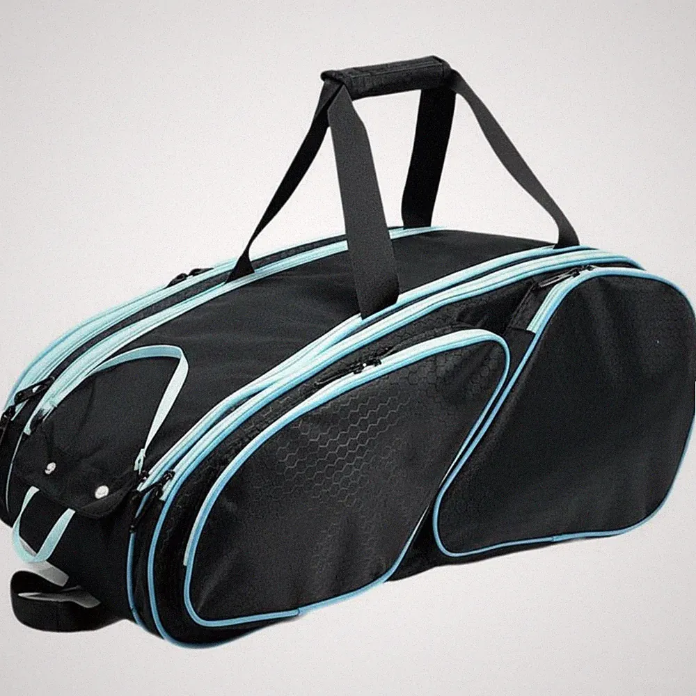 Badmintonschlägertasche mehrere Fächer Pickleball Schlägerbeutel großes Volumen