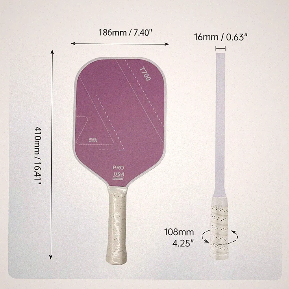 Carbon-Pickleball-Schläger rutschfest rackets leicht für training, Schüler