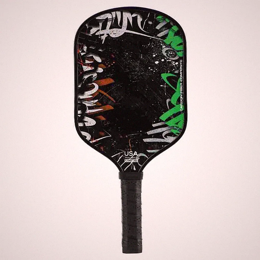 Carbonfaser-Pickleball-Schläger leicht Paddle mit perforiertem Griff mehr Drall