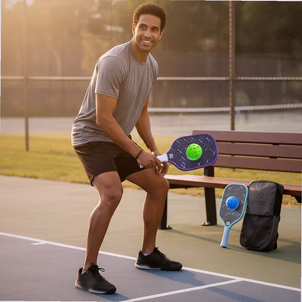 Fiberglas Pickleball Paddel leichtgewicht Schlägersportartikel Druck