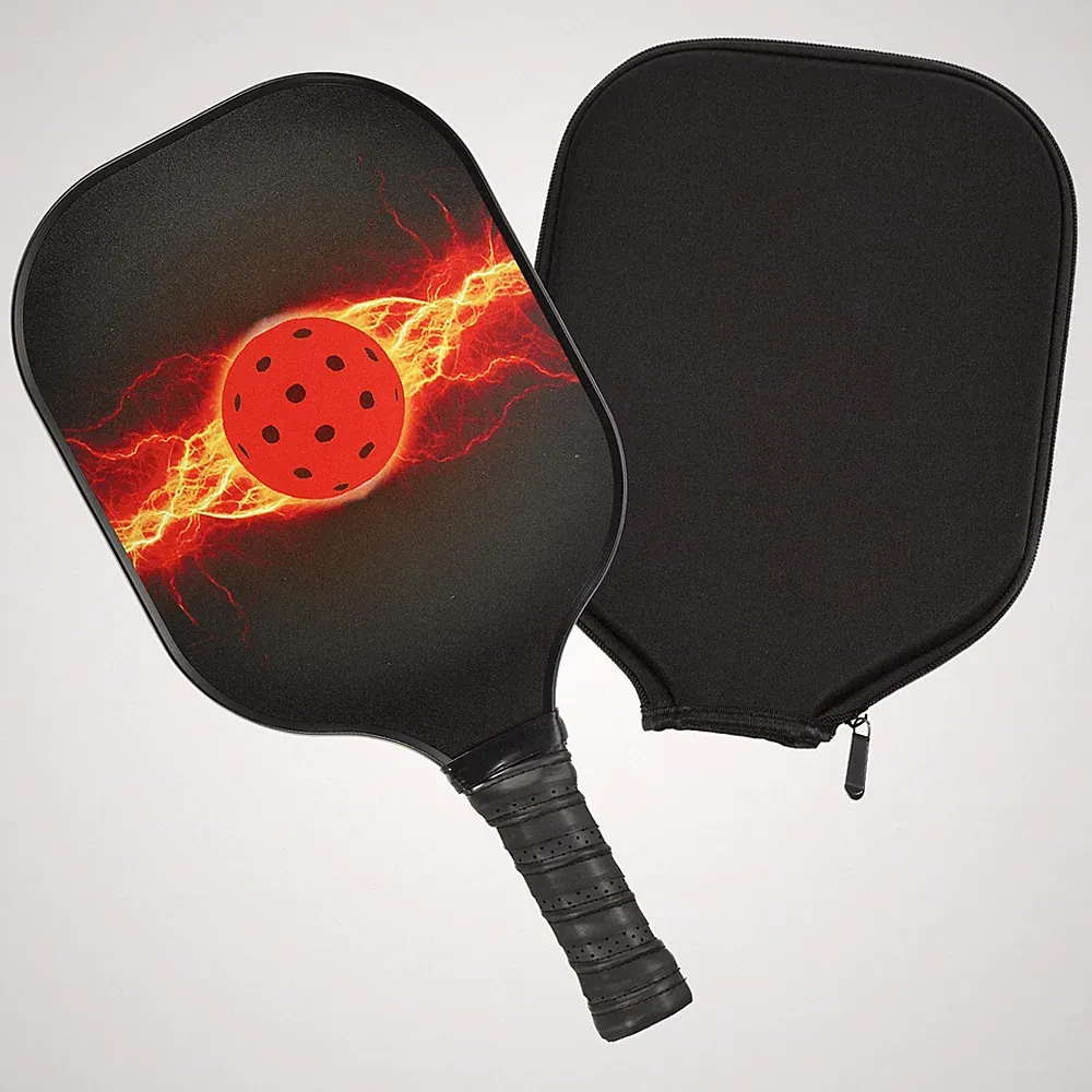 Graphit Pickleball-Schläger,Anti-Rutsch-Schweiß-absorbierender Griff,Orange Ball