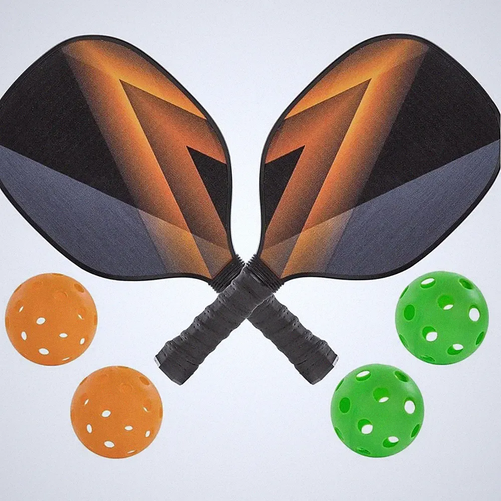 Idena Pickleball Set mit 2 Paddle-Schlägern 2 Indoor 2 Outdoor Bällen im Netz