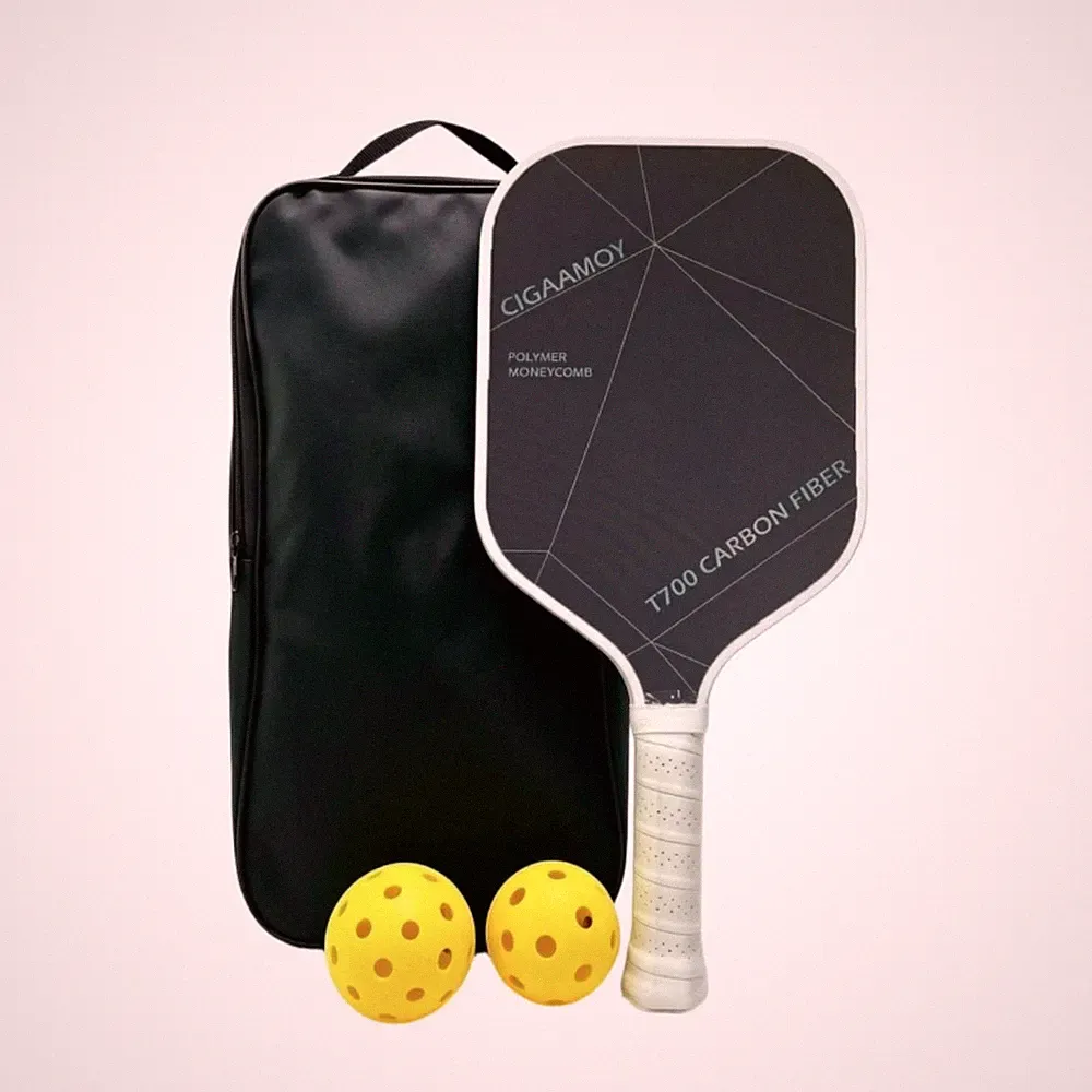Karbon-Pickleball-Schläger perforiert Paddel breit für Training, Freizeitspiele