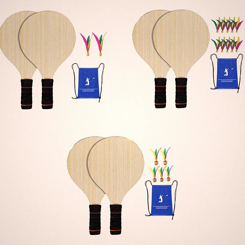 Kinder Badminton Set (2 teilig), Federball Set, Fitness Geschenk, Pickleball Set