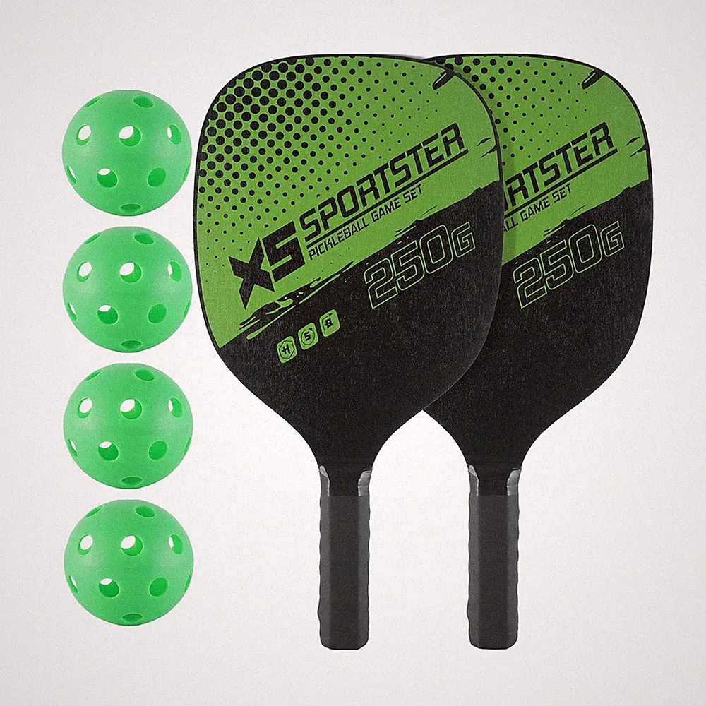 Pickleball Paddel, 2er Set, Pickleballs, Pickleball Schläger, 2 Spieler, Profis