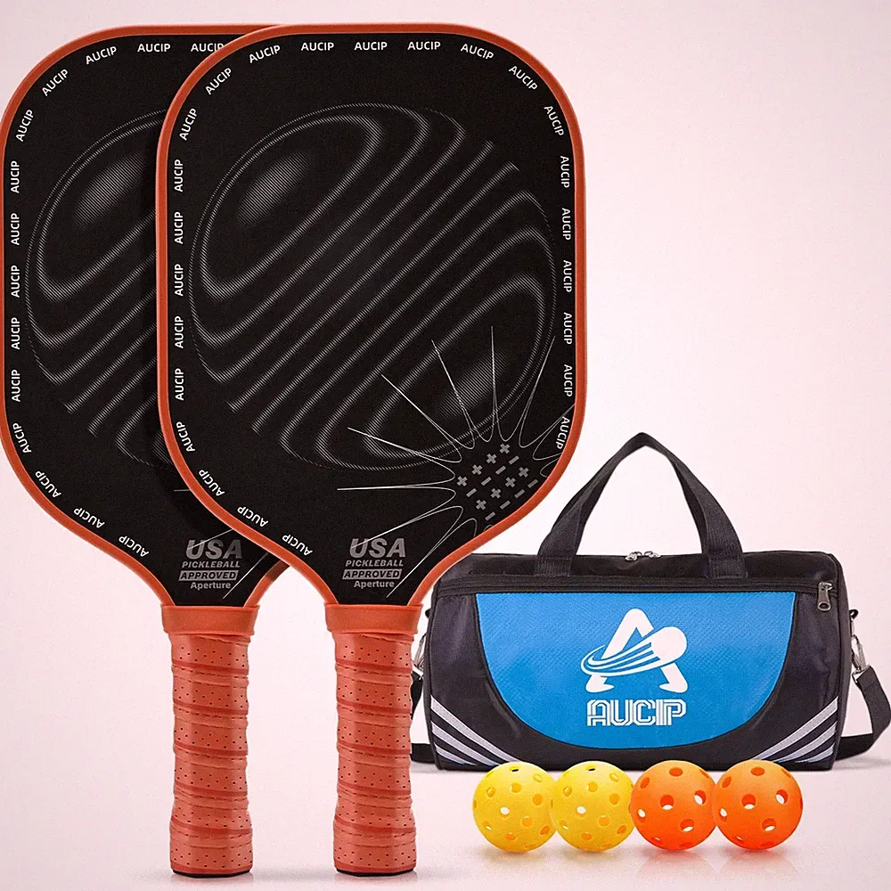 Pickleball Paddle, Pickleball Schläger Set Fiberglas Oberfläche, 2 Rackets,...