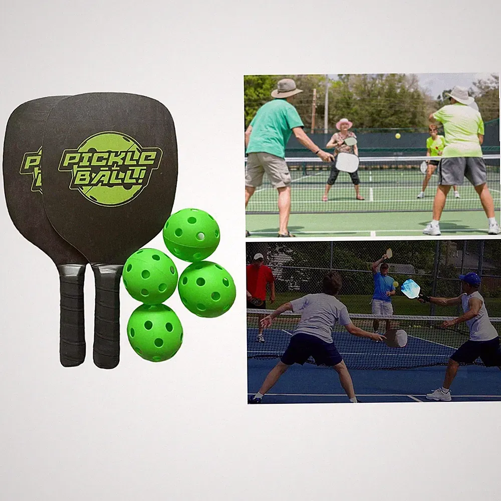Pickleball Paddle Set beinhaltet Schläger 4 Pickleballs für Indoor Herren