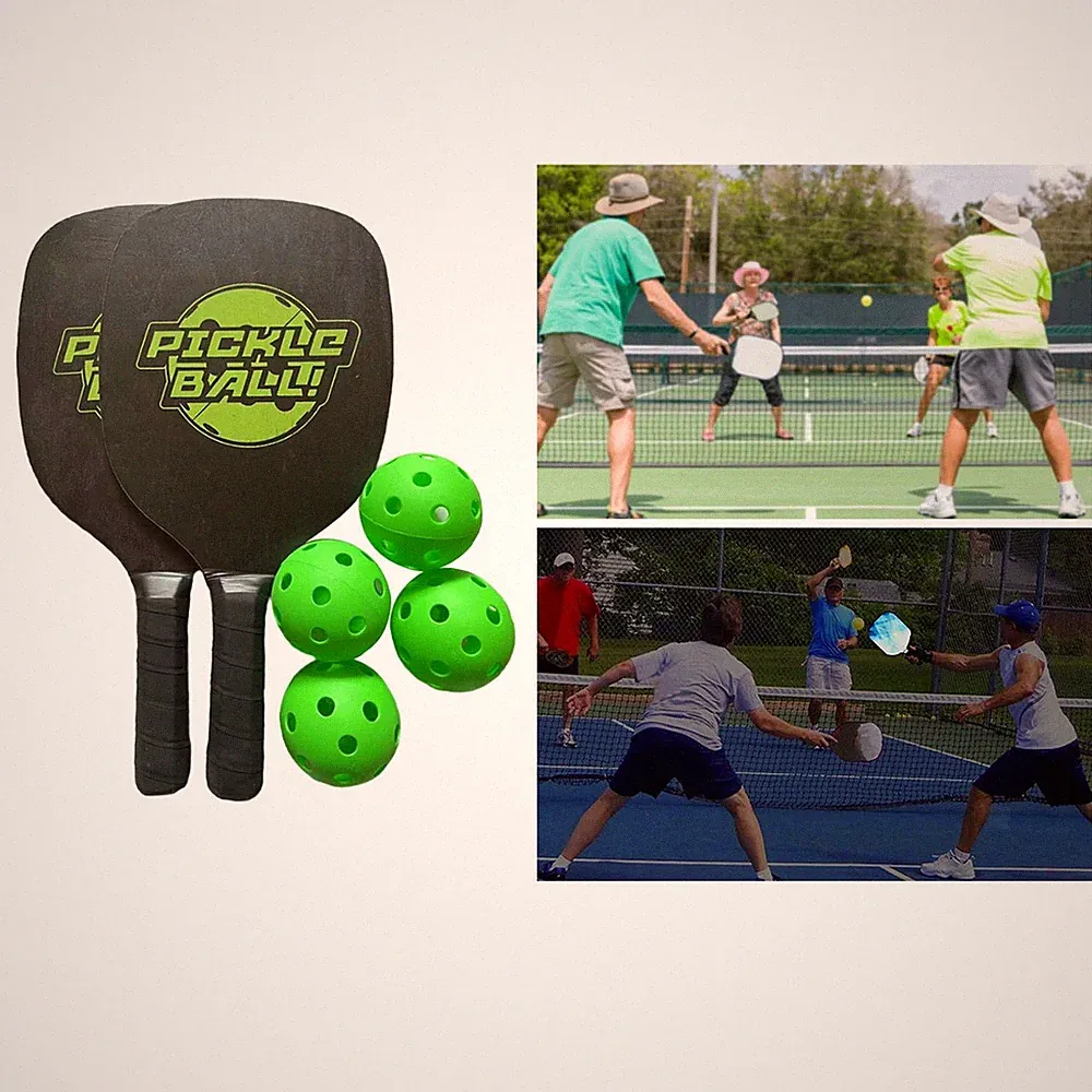Pickleball Paddle Set Leichte Schläger 4 Pickleballs für Outdoor Indoor