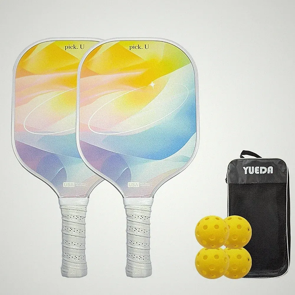 Pickleball Paddles Schläger Set Pickleball Paddles Set mit 2 Schlägern, 4 Bällen