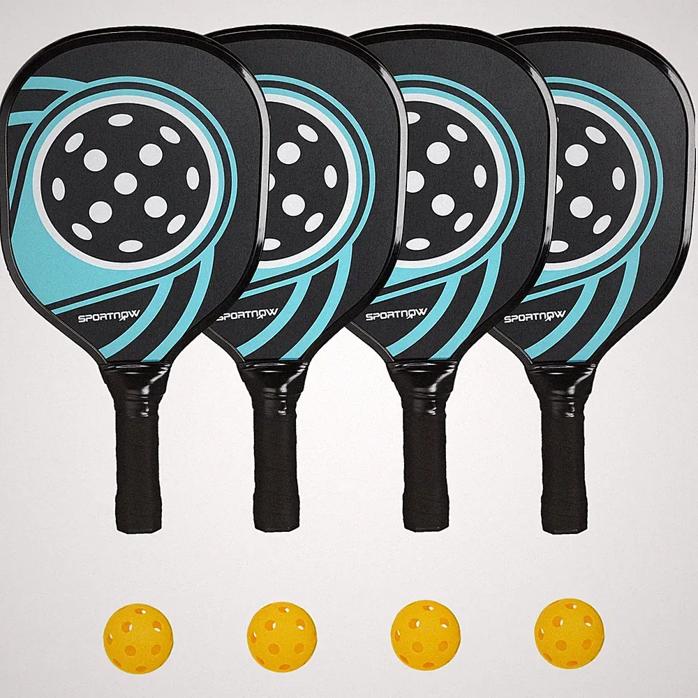Pickleball Paddles Schläger Set Pickleball Paddles Set mit 4 Schlägern, 4 Bällen