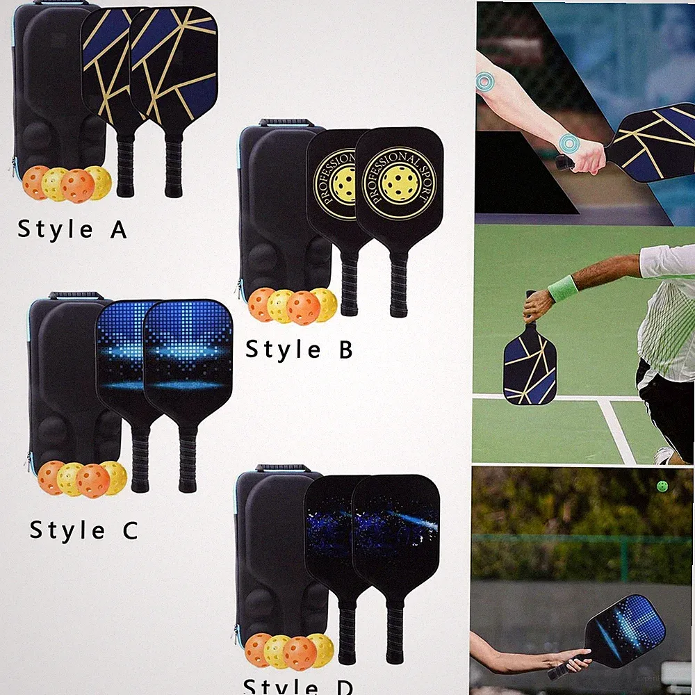 Pickleball Paddles Set mit 2 Pickleball-Schlägern mit Tasche, rutschfester