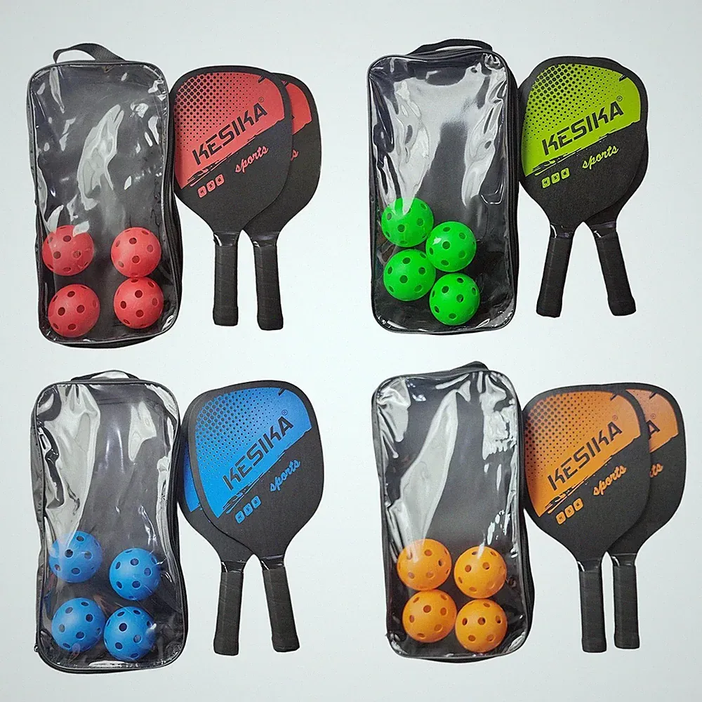 Pickleball Paddles Set Schläger-Tragetasche mit 4 Bällen, leicht für den