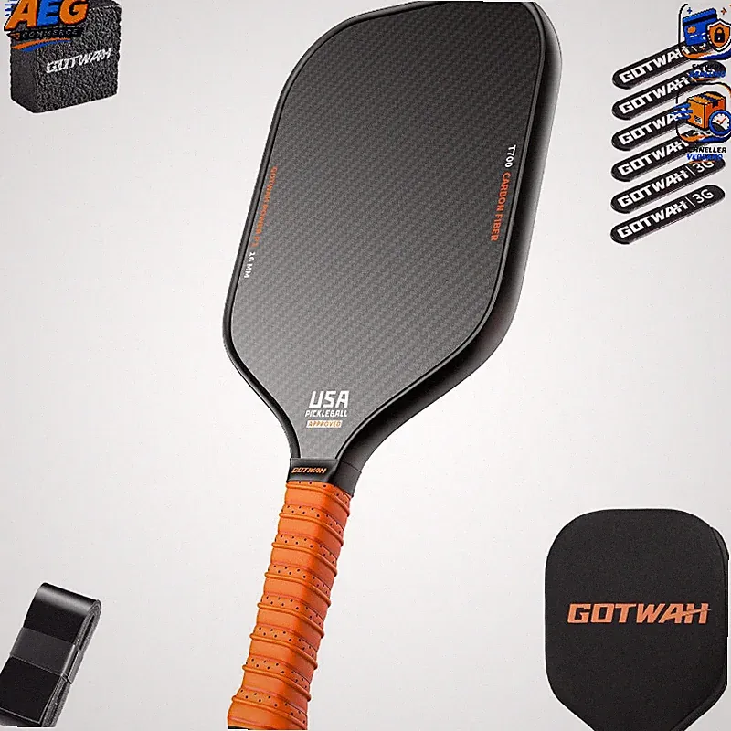 Pickleball Schläger 3K T700 USAPA-zugelassen Polymer-Wabenkern 16mm Paddel Set