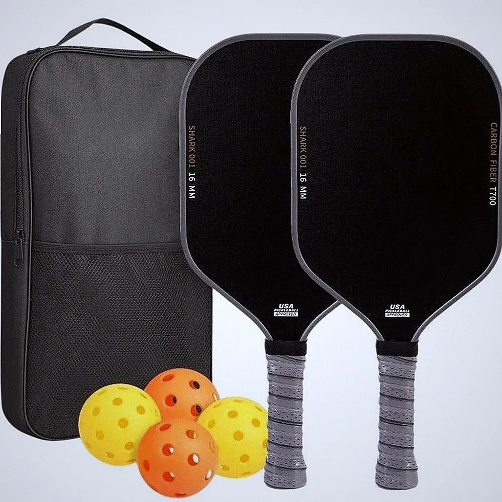 Pickleball Schläger Carbon 16 mm Griff rutschfest USAPA konform DE.