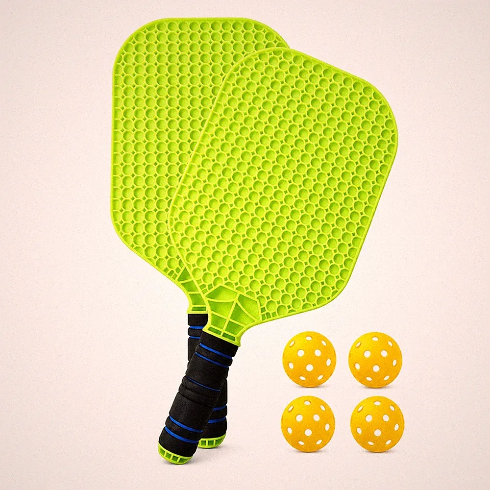 Pickleball-Schläger mit Bällen einteilig Pickleball-Set leicht für Freizeit