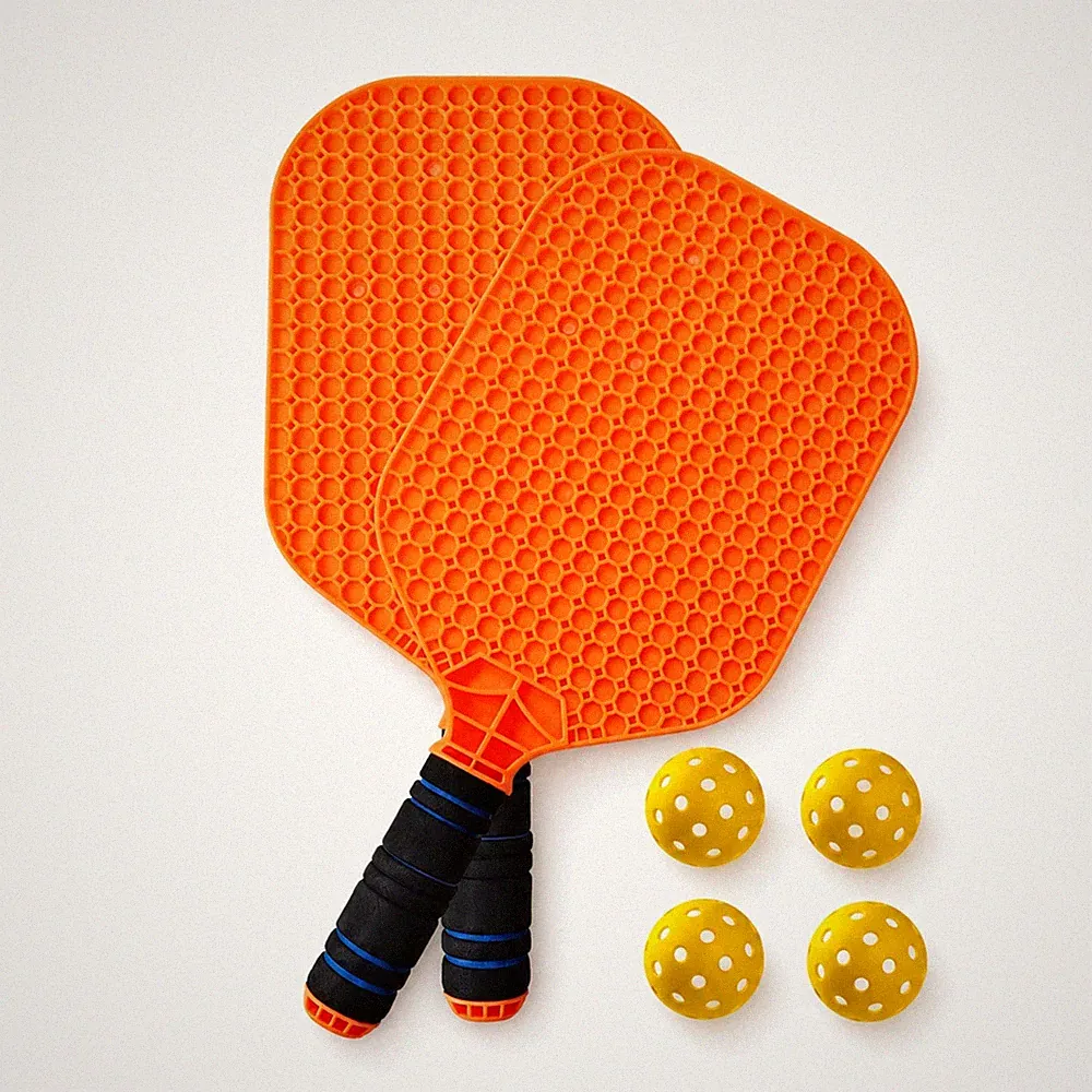 Pickleball-Schläger mit Bällen einteilig Pickleball-Set rutschfest für Freizeit