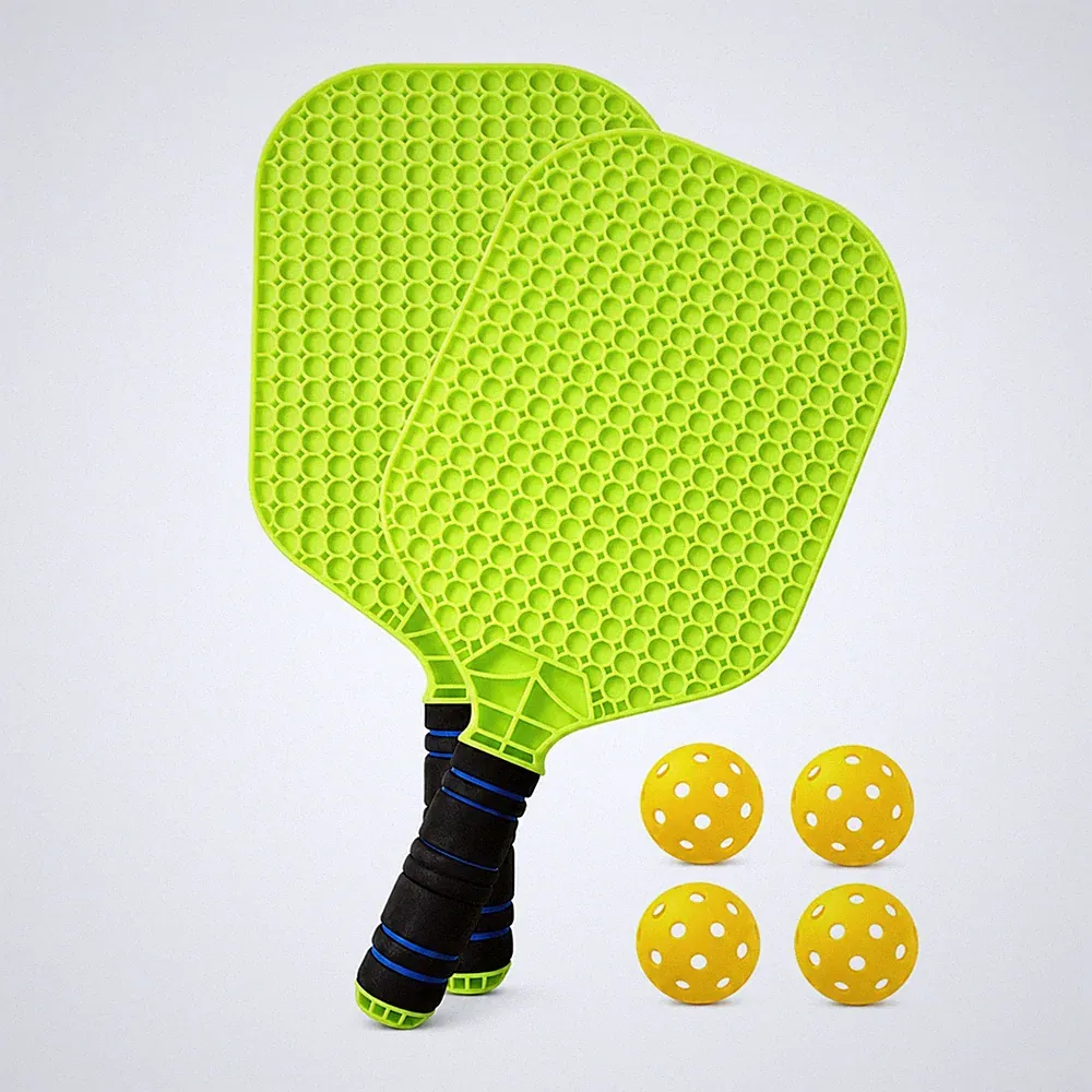 pickleball-schläger mit bällen perforiert sportgerät leicht für freizeit