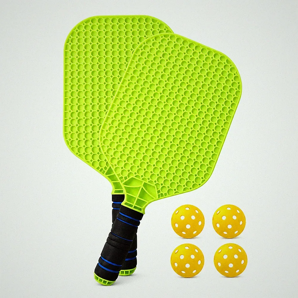 Pickleball-Schläger mit Bällen Perforiert Sportgerät Rutschfest für Training