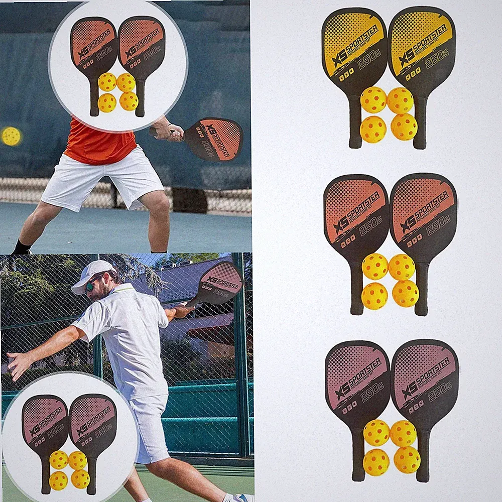 Pickleball-Schläger, Pickleball-Paddel, bequemer Griff, Holz, langlebig, 4