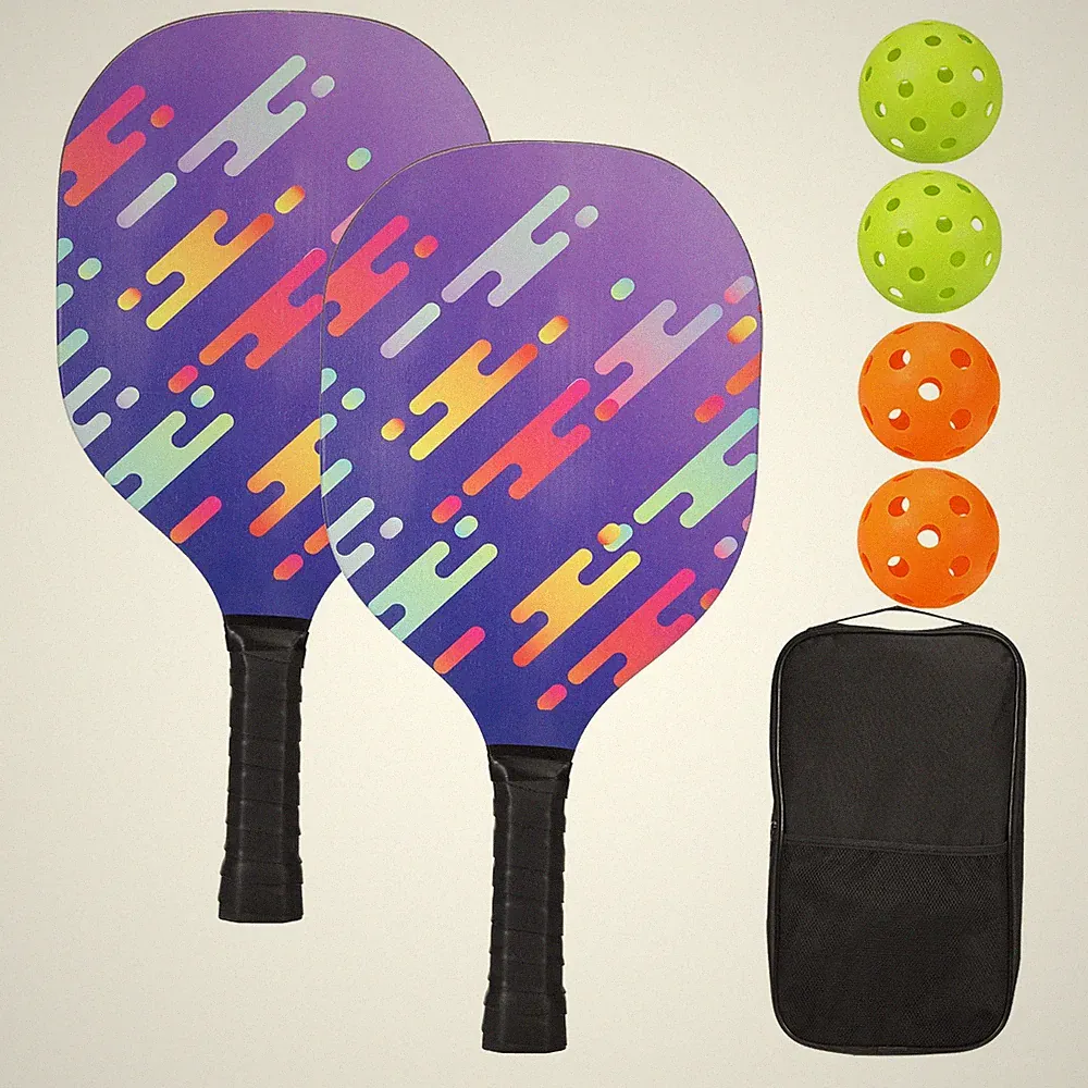 Pickleball Schläger Premium Holz Pickleball Schläger Set von 2 mit Griffe