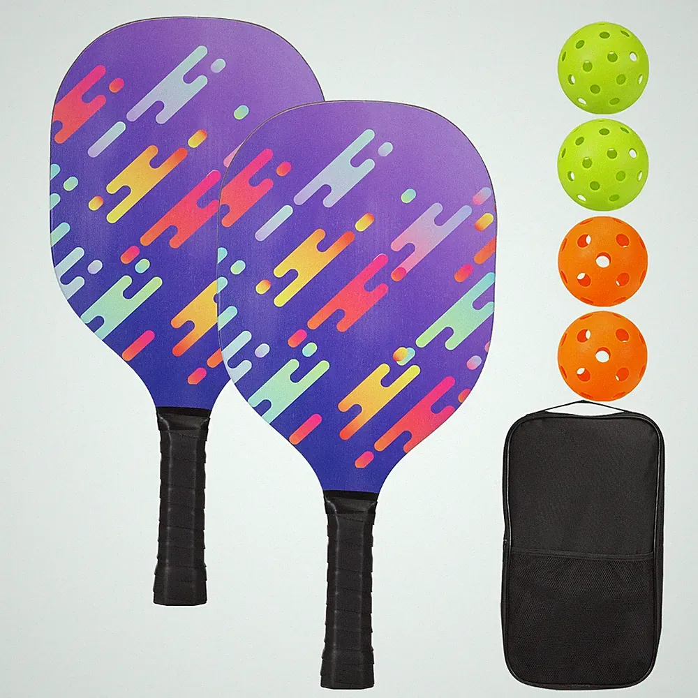 Pickleball Schläger Premium Holz Pickleball Schläger Set von 2 mit Griffe