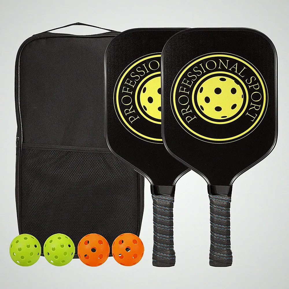 Pickleball Schläger Set von 2 Komposit Graphit Kohlenstoff Schläger Griffe