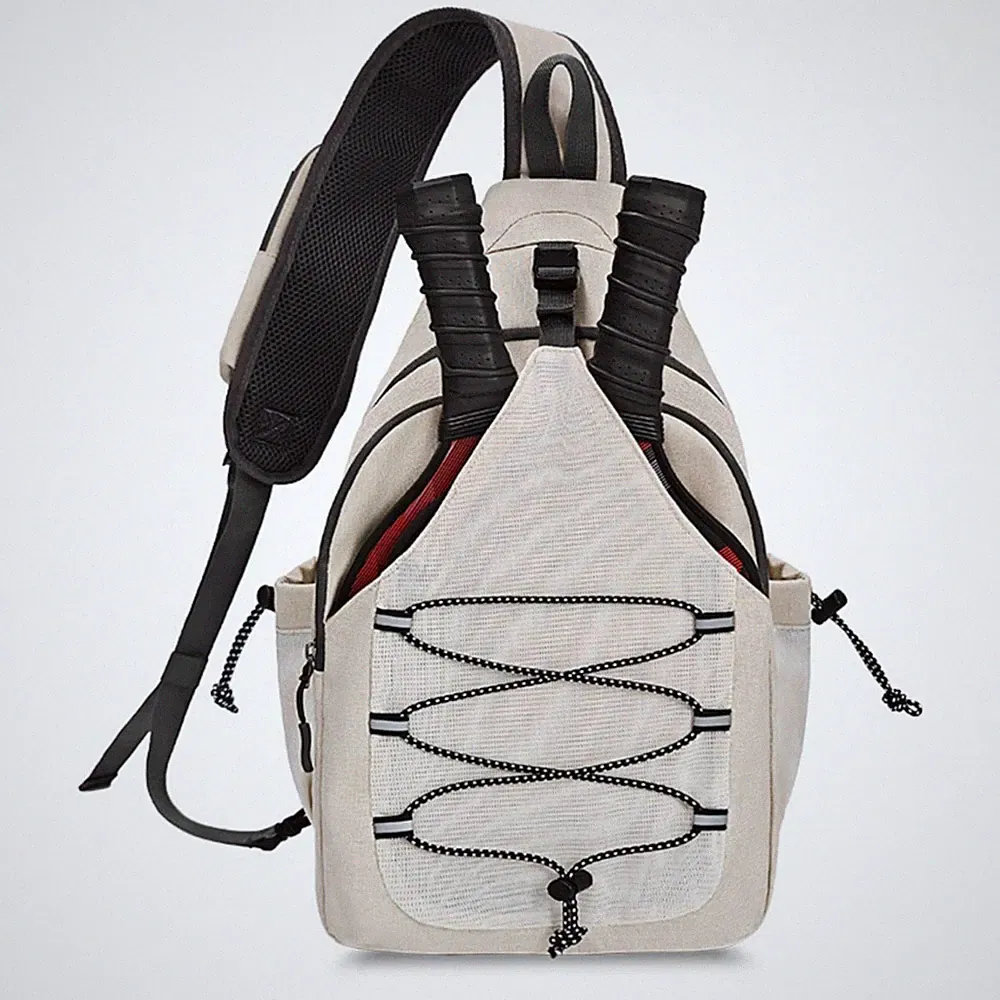 Pickleball Schlägertasche mit seitlicher Netztasche für Training und