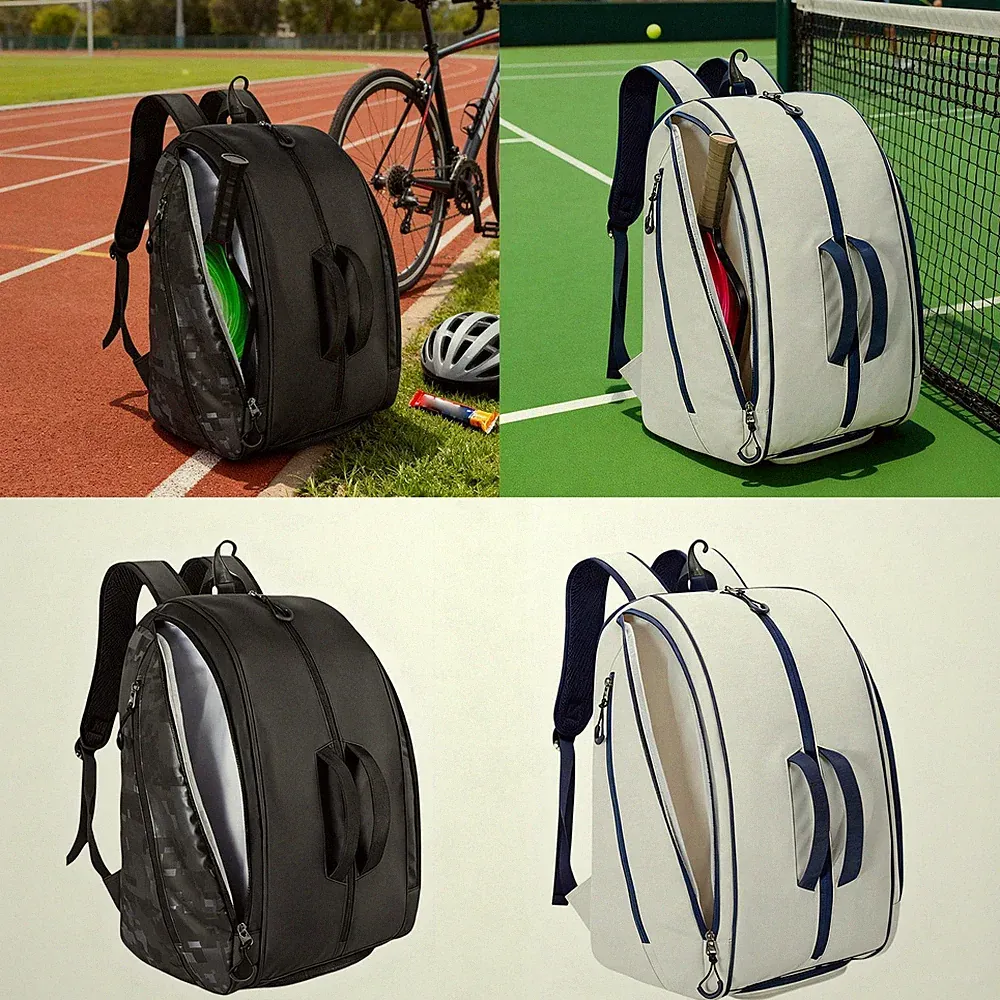Pickleball Schlägertasche, Nylon Rucksack, Profi Sport, Multifunktional