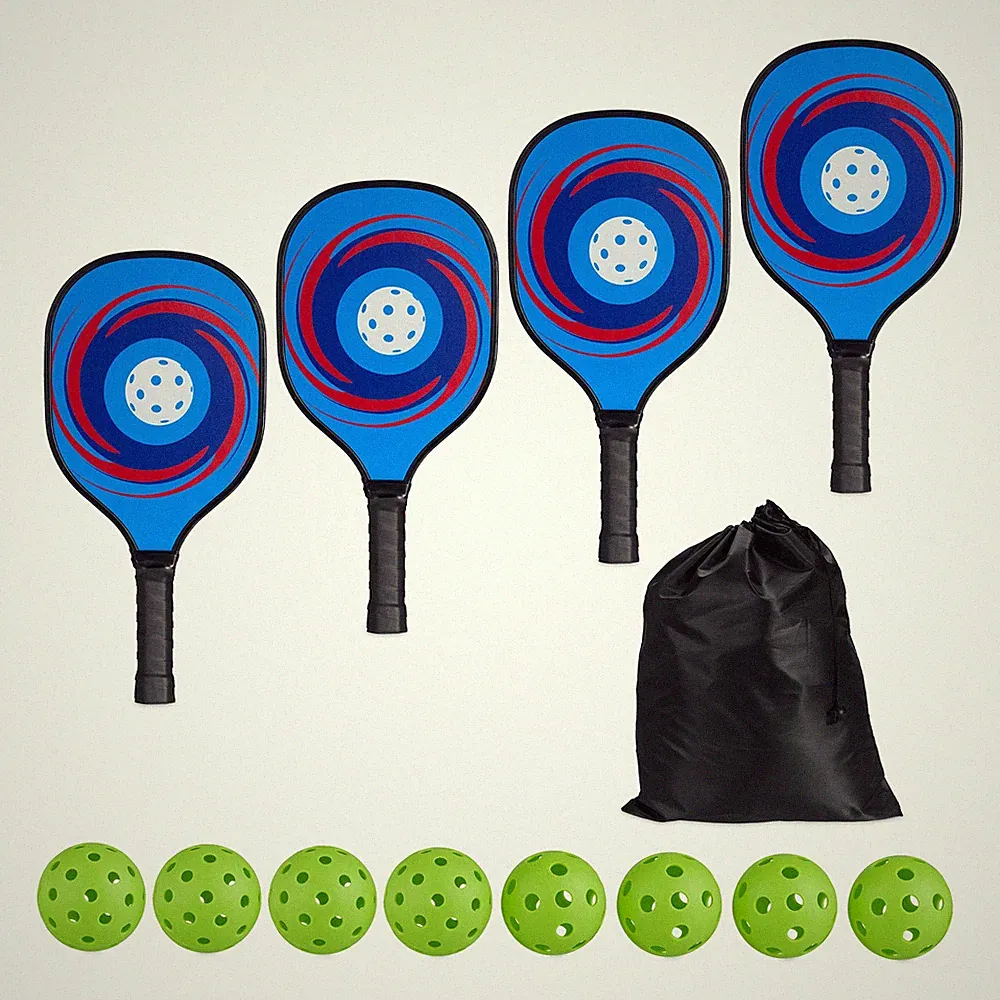Pickleball set 4 Schläger 8 Bälle Pickleball Set Pickleball Schläger Set