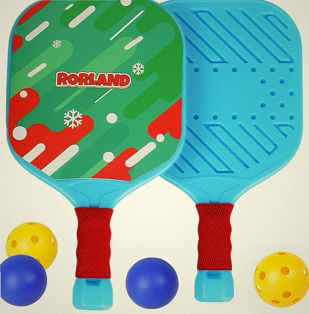 Pickleball Set Inklusive 2 Schläger Und 4 Bällen Leicht Geeignet Für Kinder Und