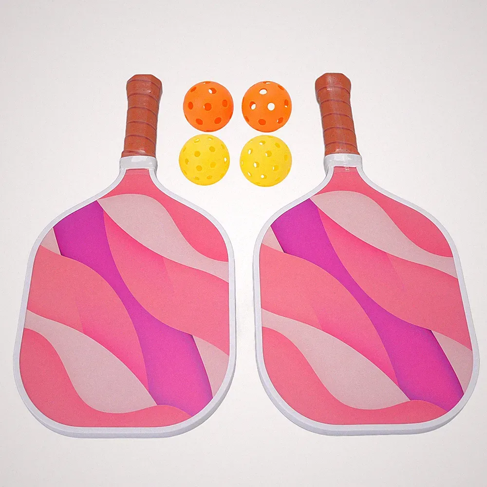 Pickleball-Set Mit Wabenkern-Fiberglas-Schläger Und Bällen Für Outdoor-Spie D1QY